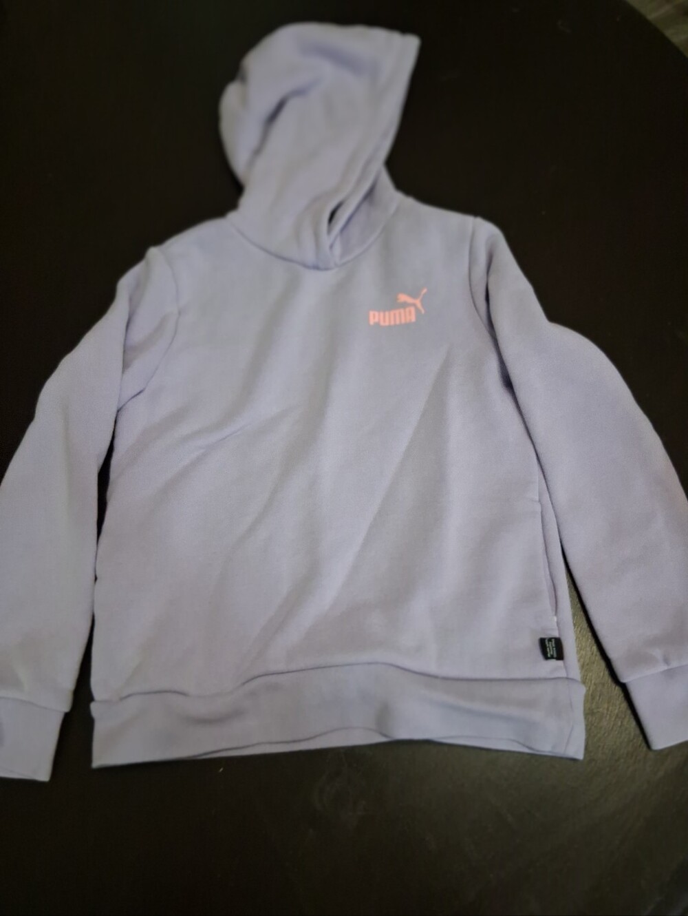Puma Men’s Lavender Crewneck Hoodie with Pink Logo